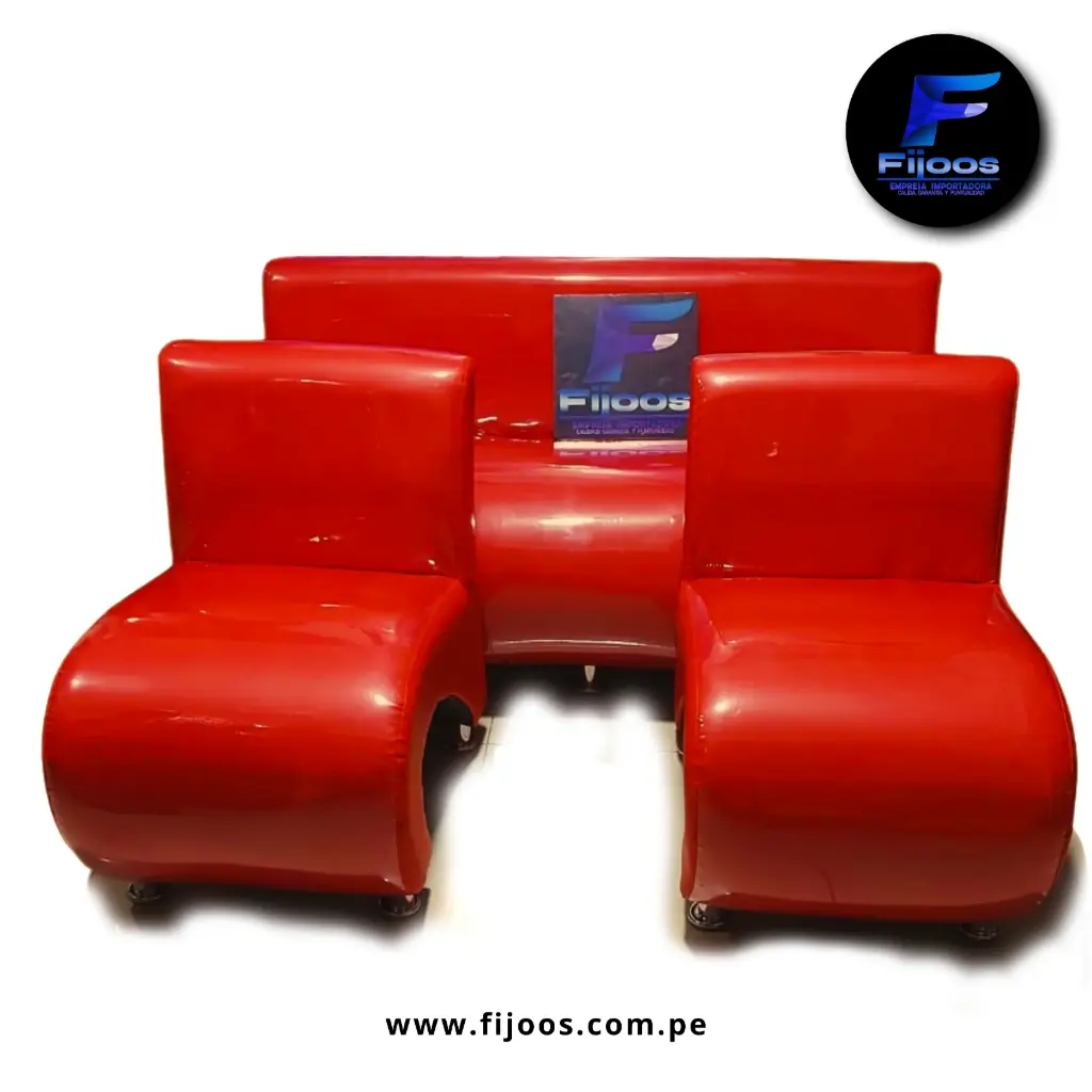 Sillón de Espera Curviso Rojo