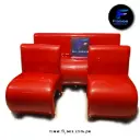 Sillón de Espera Curviso Rojo
