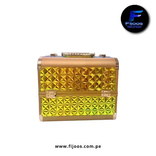 Maleta Maquillaje Dorado