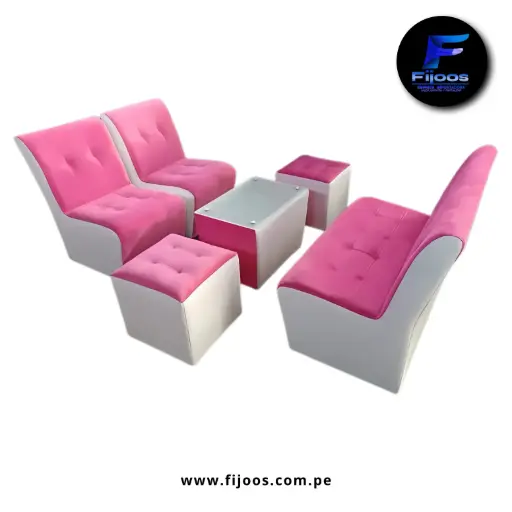 Juego de Sillón Dylan Rosa