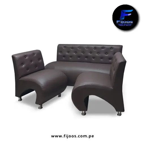 Sillón de Espera Curviso  Marron